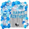 Alaina Solid Happy Birthday Decoration Kit 58 Pcs Combo Pack - 1 Set Happy Birthday Foil Letters